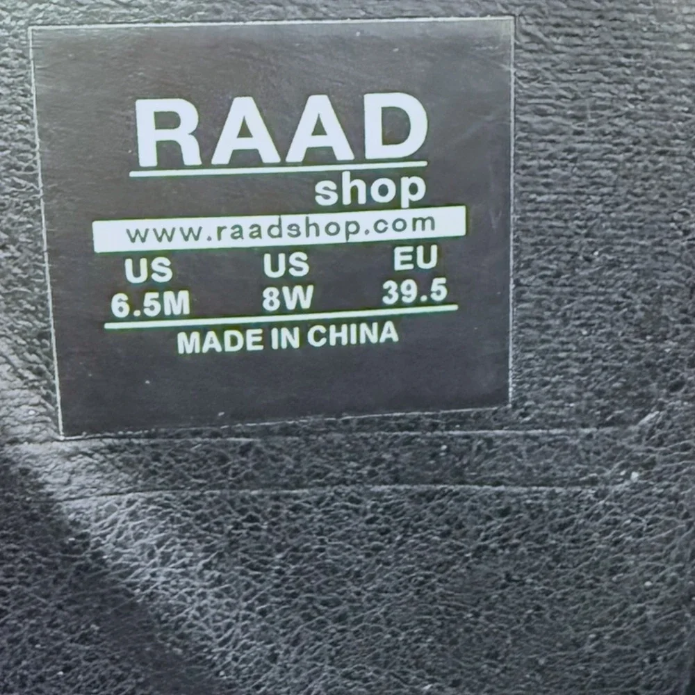 RAAD Skull Firefighter Weightlifting Boots Black Red YellowSz Mens 6.5 W8
